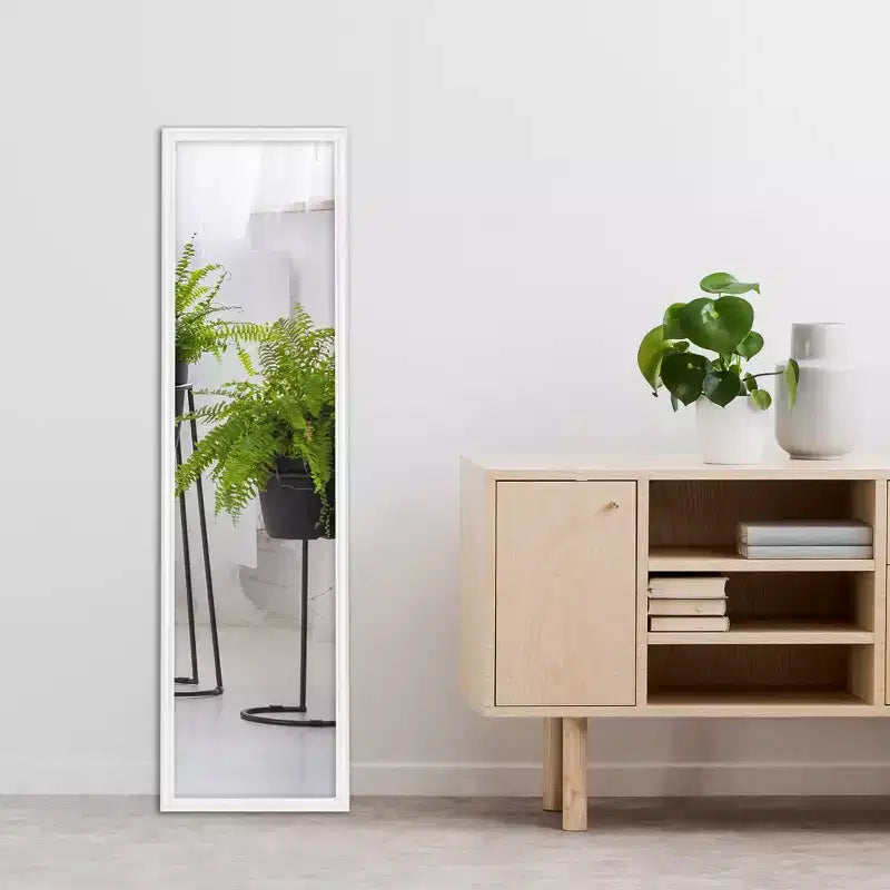 Specchio da porta a figura intera opaco bianco/nero, per 1 persona
