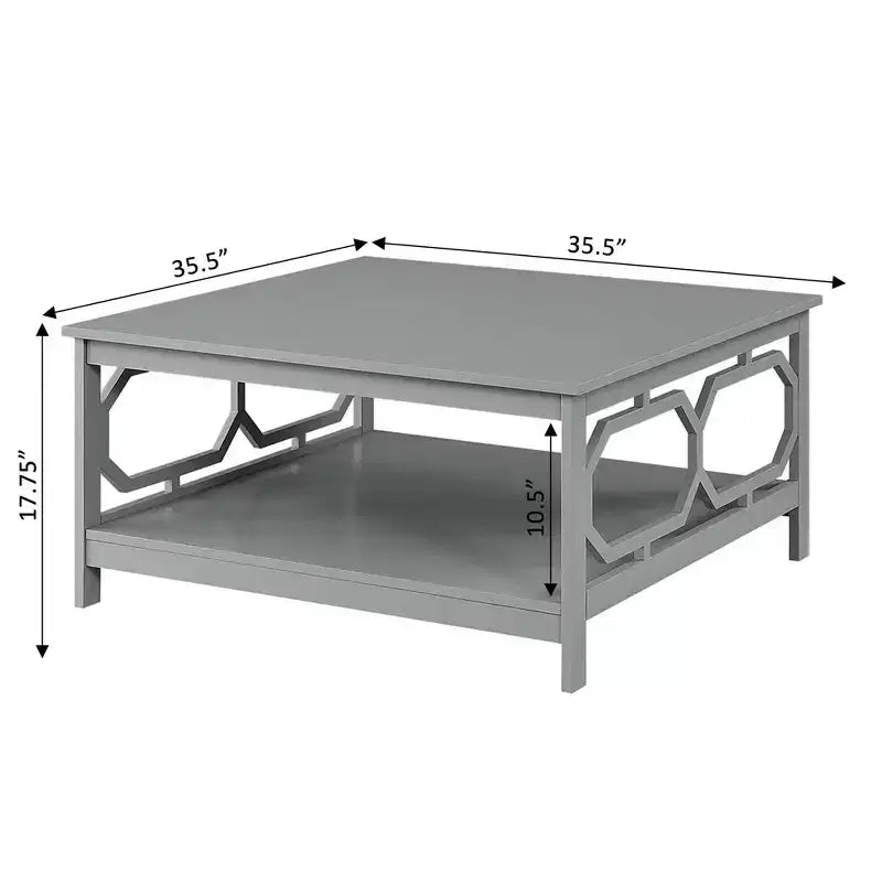 Tavolino quadrato da 91 cm – Nero / Legno sbiancato / Espresso / Grigio, montaggio a 1 persona