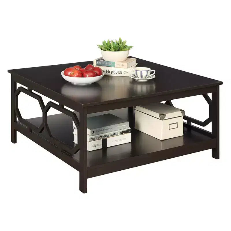 Tavolino quadrato da 91 cm – Nero / Legno sbiancato / Espresso / Grigio, montaggio a 1 persona