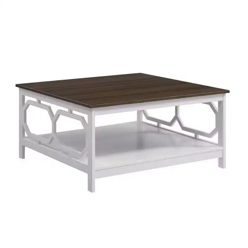 Tavolino quadrato da 91 cm – Nero / Legno sbiancato / Espresso / Grigio, montaggio a 1 persona