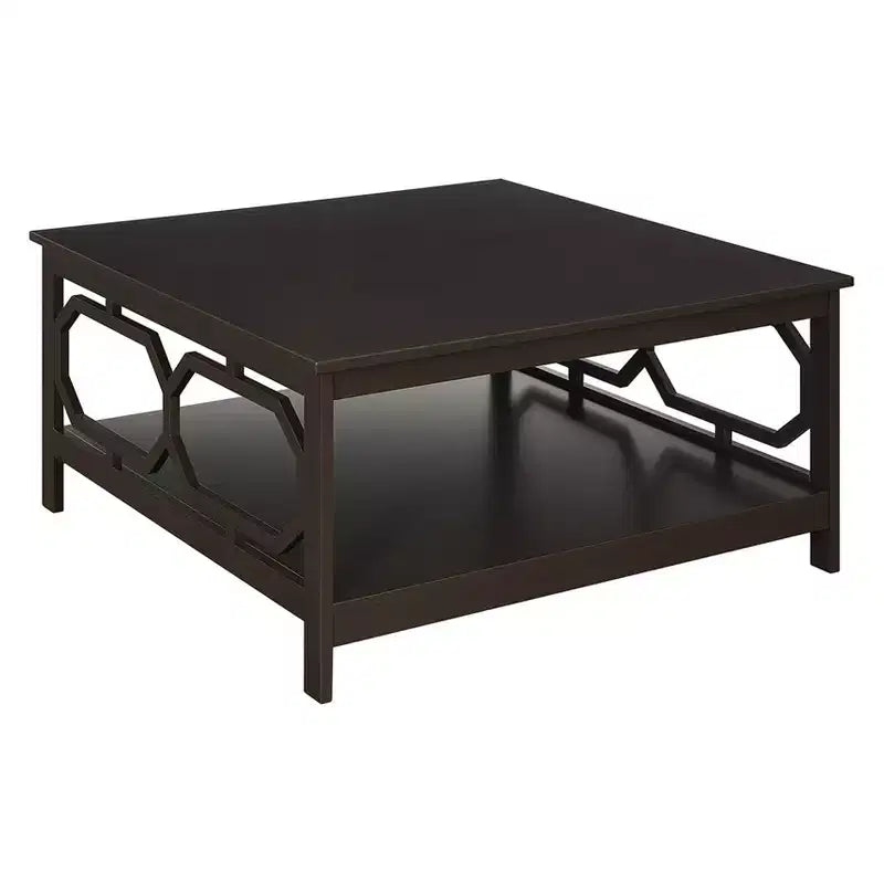 Tavolino quadrato da 91 cm – Nero / Legno sbiancato / Espresso / Grigio, montaggio a 1 persona