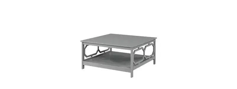 Tavolino quadrato da 91 cm – Nero / Legno sbiancato / Espresso / Grigio, montaggio a 1 persona