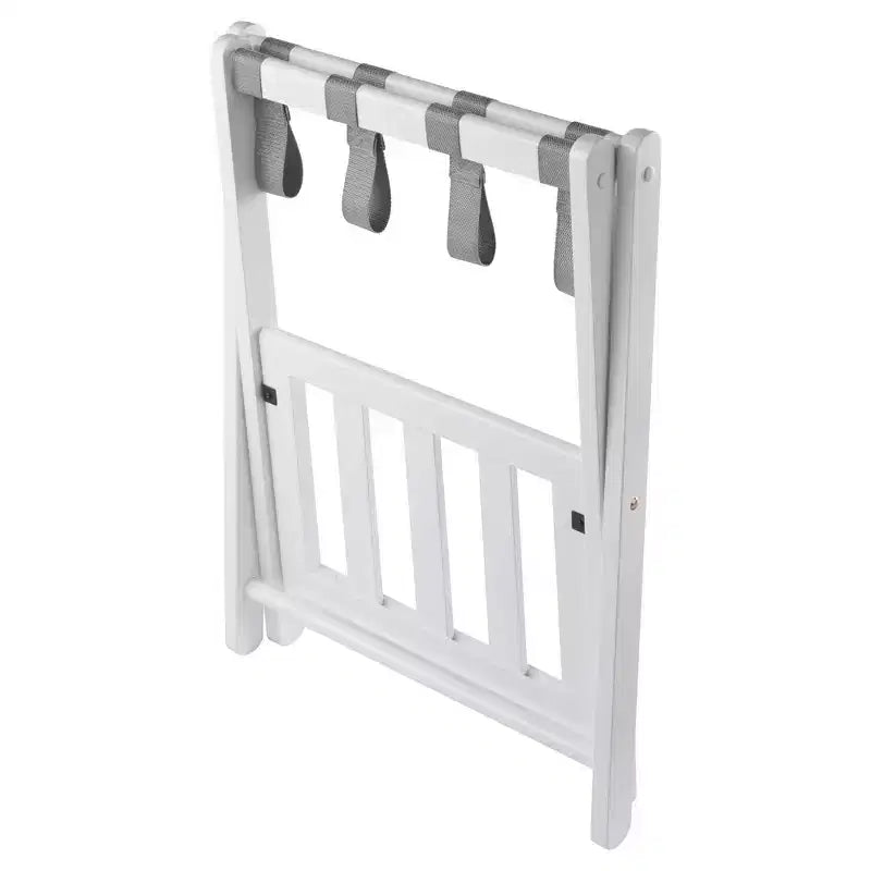 Portapacchi in legno nero/bianco con ripiano, singolo