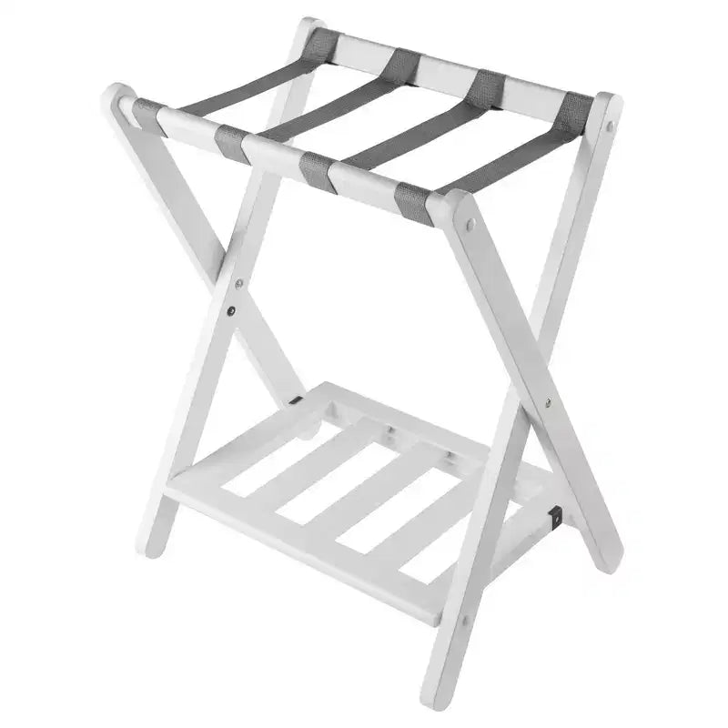 Portapacchi in legno nero/bianco con ripiano, singolo