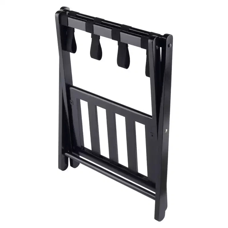 Portapacchi in legno nero/bianco con ripiano, singolo