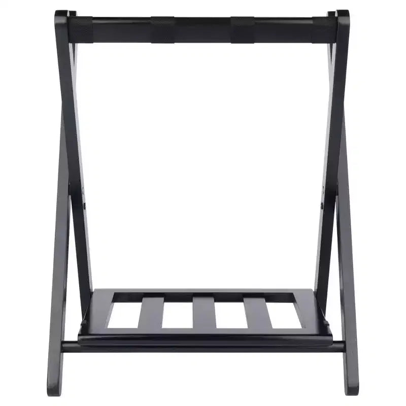 Portapacchi in legno nero/bianco con ripiano, singolo