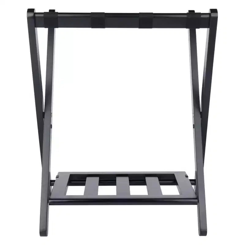 Portapacchi in legno nero/bianco con ripiano, singolo