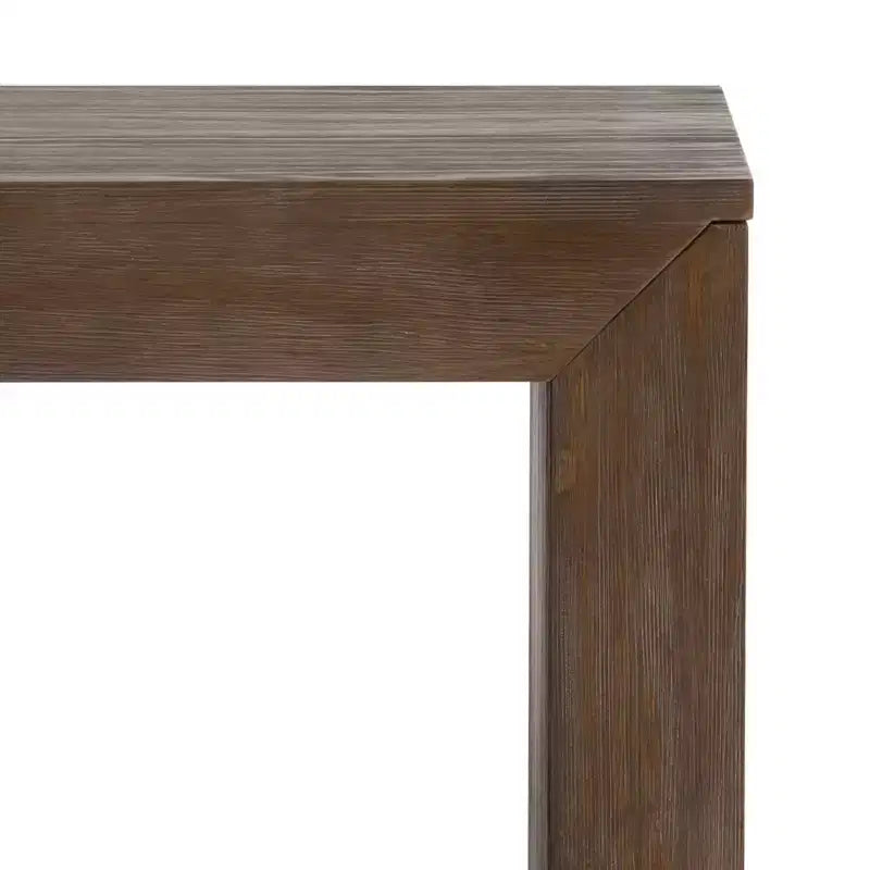 Set tavolo da pranzo in legno massello spazzolato con 2 panche per 6 persone