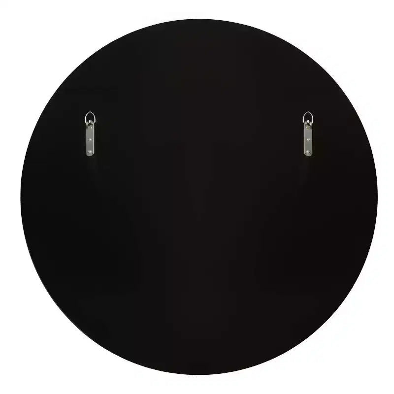 Specchio da parete rotondo con perline dorate, singolo